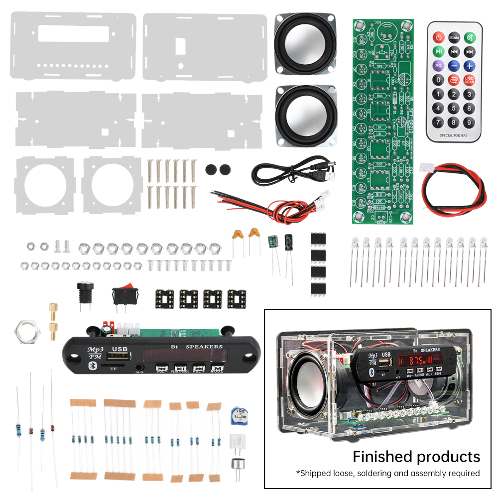 Diy Electronics Com - JQ-D017BT Radio Electronic Kit Bluetooth Speaker
