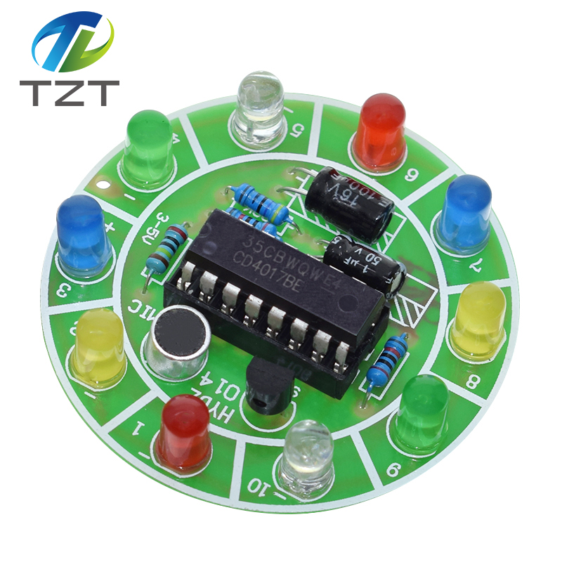 Diy Electronics Lab - TZT 1/3PCS CD4017 colorful voice control