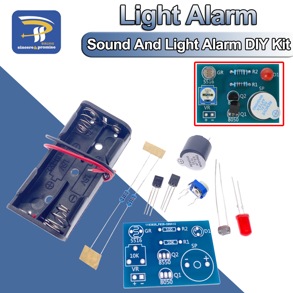 Diy Electronics Com - Photosensitive Sound Light Alarm DIY Kit