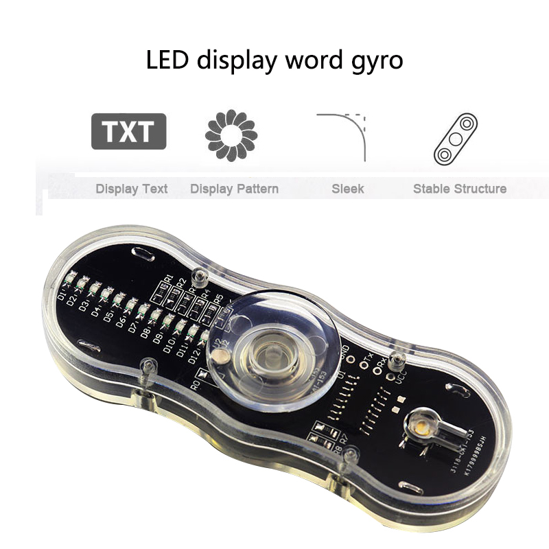 Diy Electronics Com - LED Rotate 2 Leaf Fingertip gyro