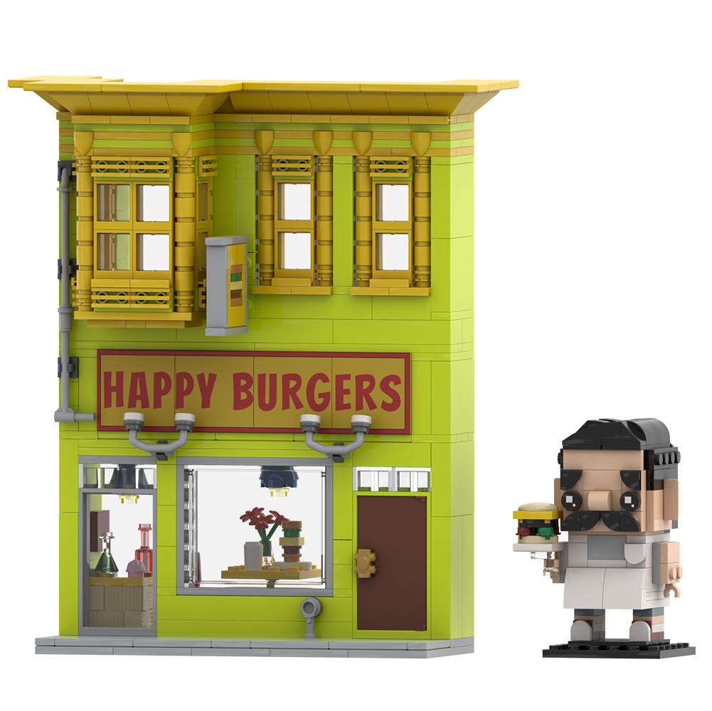Gobricks MOC Bobs Burgers Buil - Diy Electronics Shop ulasan dan harga