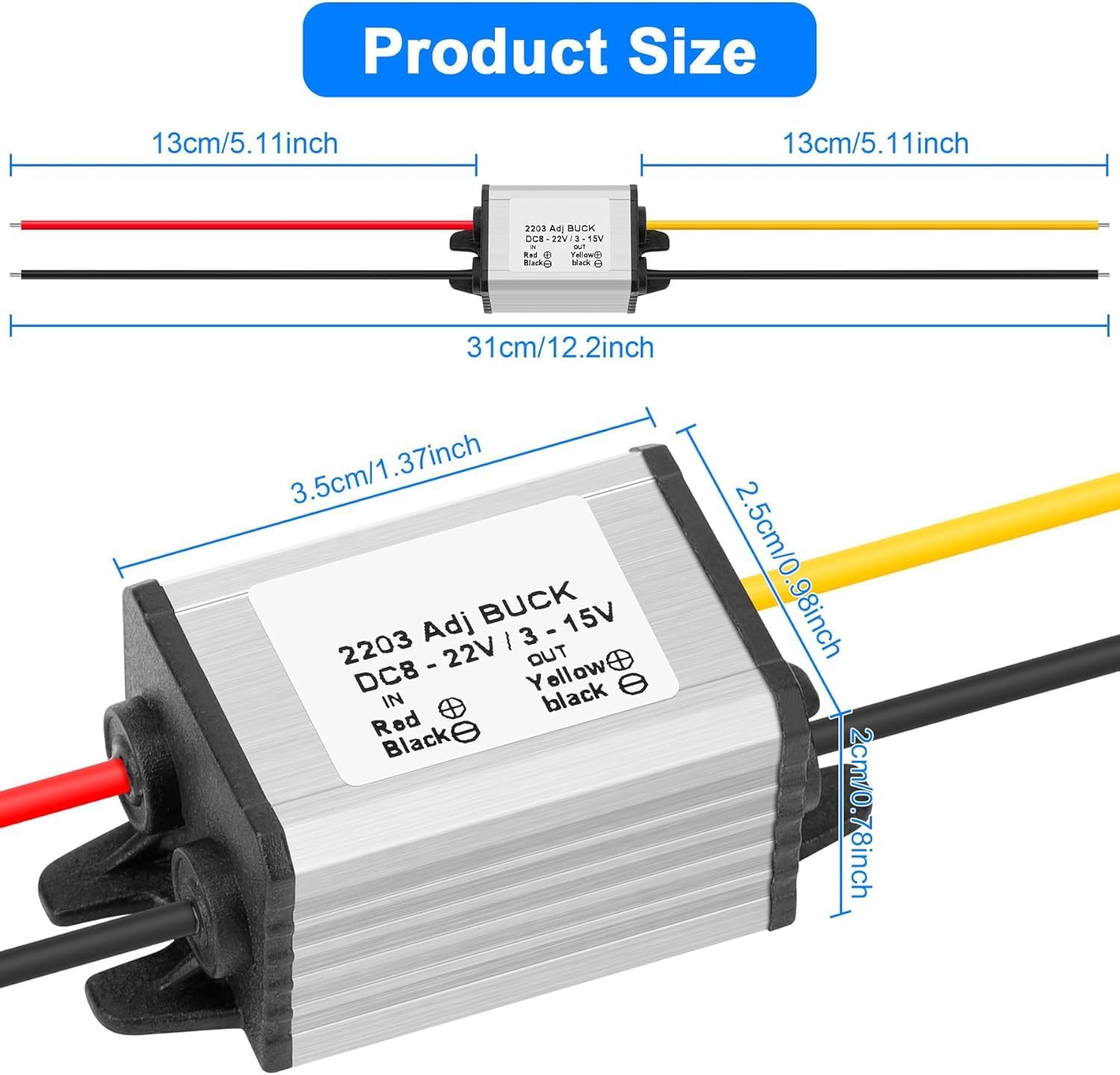 DC 8-35V to DC 3-15V Buck Conv - Dc Power Supply Variable ulasan dan harga