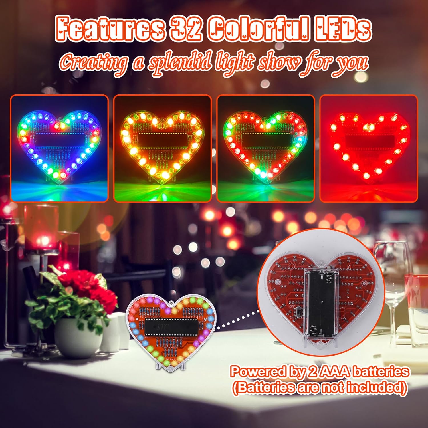 DIY Electronic Kit Heart Shape - Diy Electronics Projects For Students ulasan dan harga