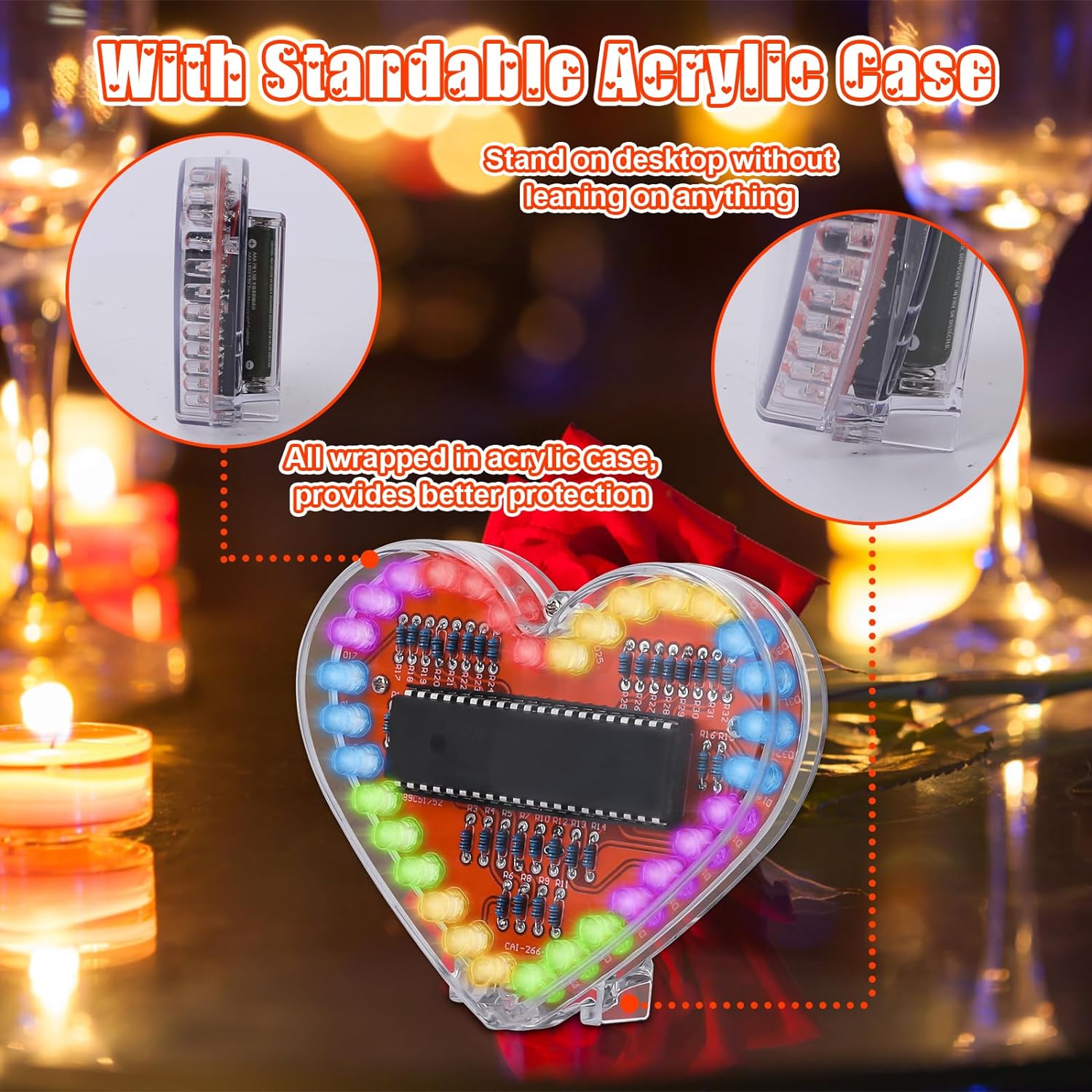 DIY Electronic Kit Heart Shape - Diy Electronics Projects For Students ulasan dan harga