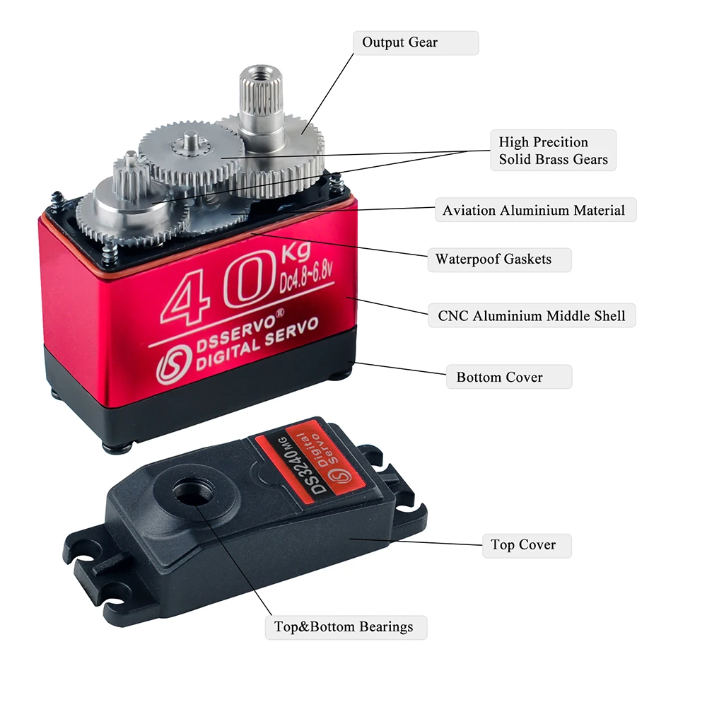 40KG Dsservo DS3240 Large Torq - Servo Motor Sg90 ulasan dan harga