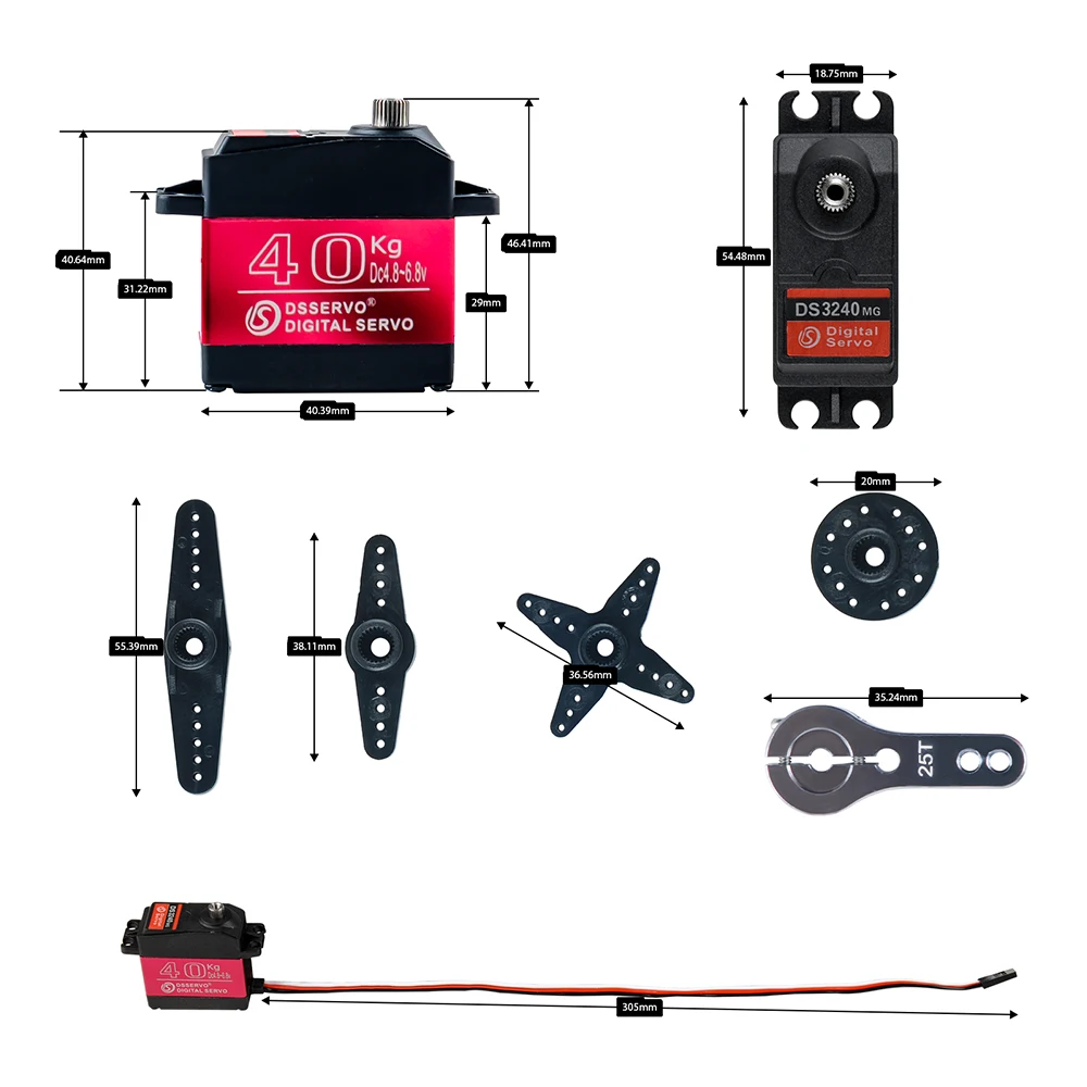 40KG Dsservo DS3240 Large Torq - Servo Motor Sg90 ulasan dan harga