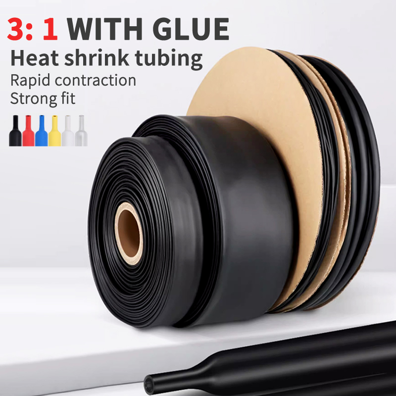 100 Meters/10M 3:1 Ratio Adhes - Heat Shrink Tubing ulasan dan harga