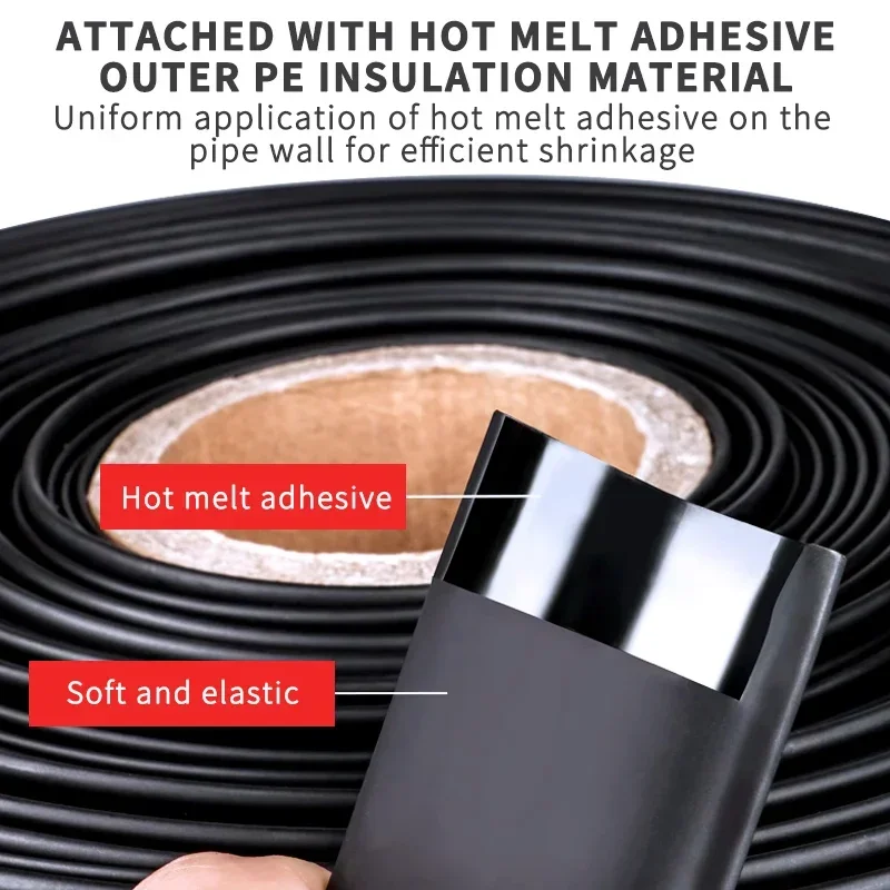 100 Meters/10M 3:1 Ratio Adhes - Heat Shrink Tubing ulasan dan harga