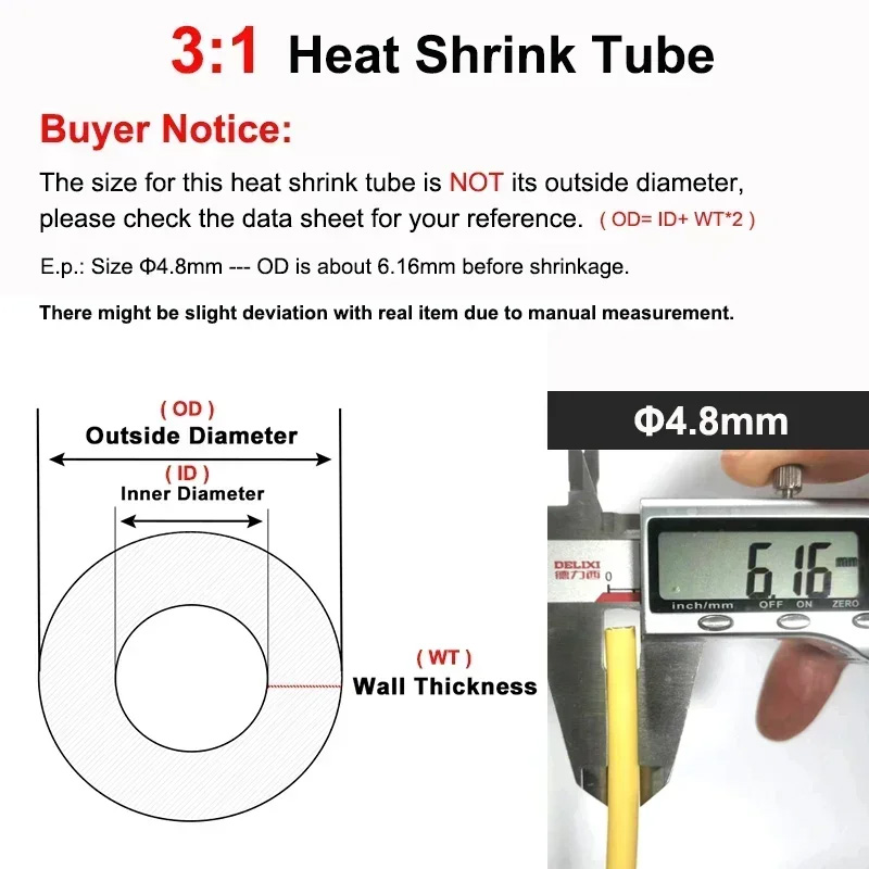 Yellow-Green 3:1 Heat Shrink T - Heat Shrink Tubing ulasan dan harga