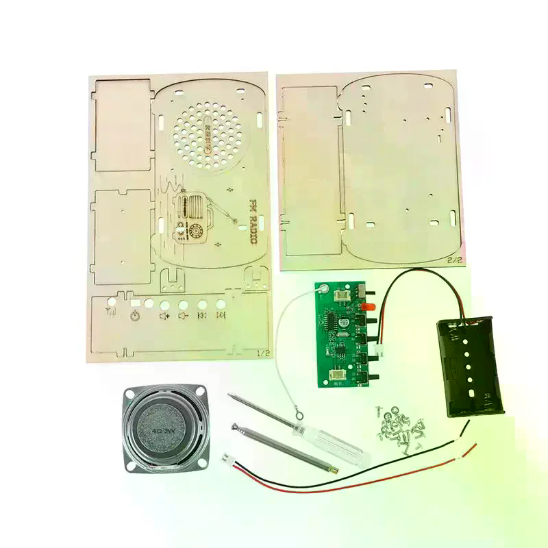 /Cna/DIY Wooden FM Radio Kit V - Diy Electronics Projects For Students ulasan dan harga