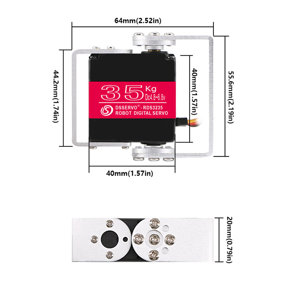 35KG Robot Digital Servo 4.8-6 - Servo Motor Sg90 ulasan dan harga