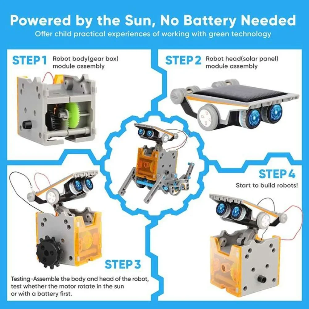 13 in 1 Solar Powered Robot Sc - Diy Electronics Com ulasan dan harga